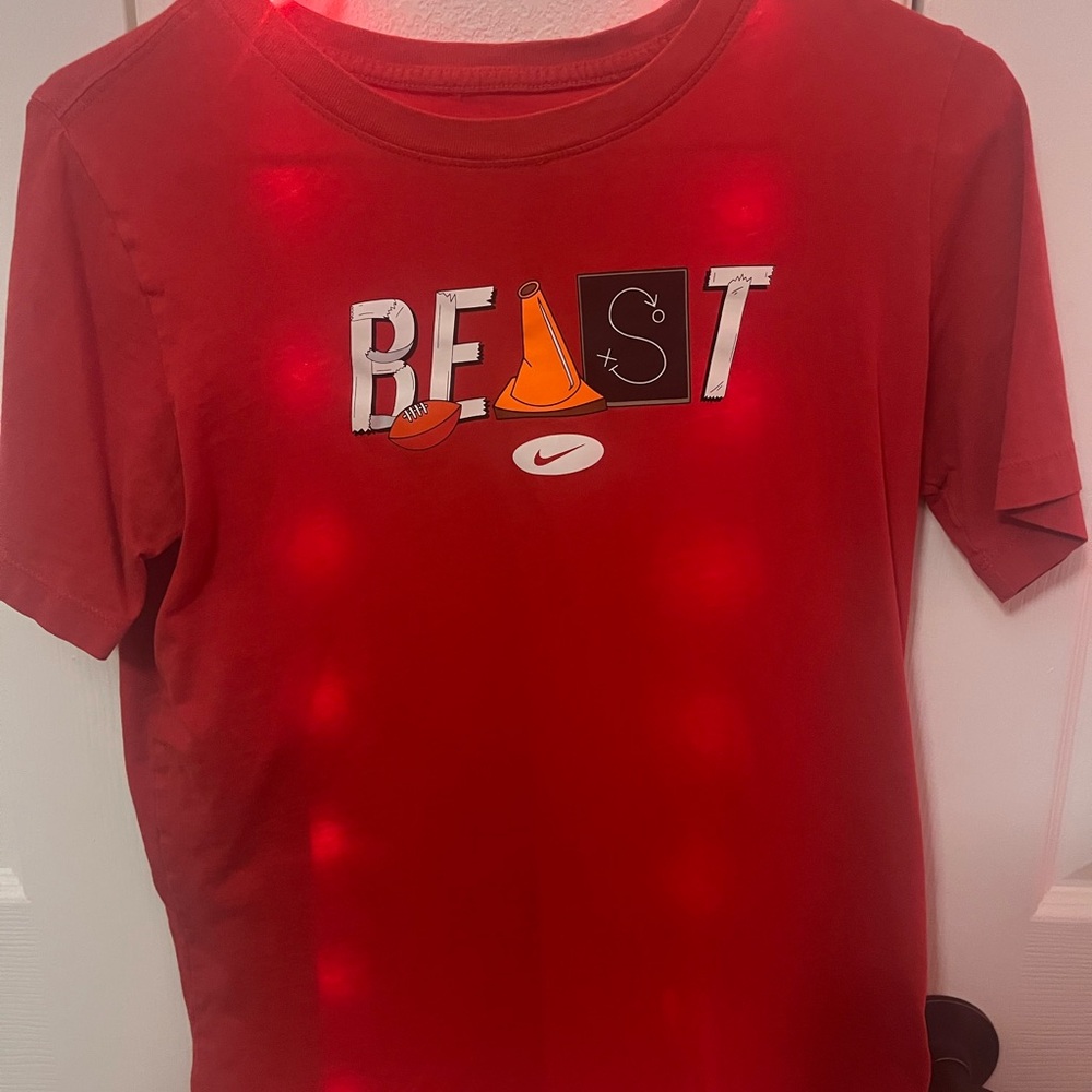 Red Nike “beast” shirt. 50% OFF! Barely worn size youth XL